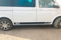 Volkswagen T5 Multivan 2003–2010 Bare Laterale Black (2 buc, inox) foto 10