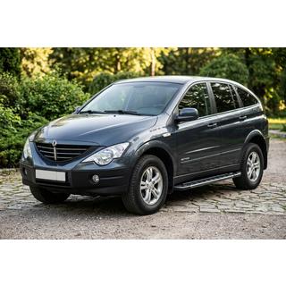 Praguri Laterale RedLine Black (2 buc, Aluminiu) SsangYong Action 2005-2018 foto 1