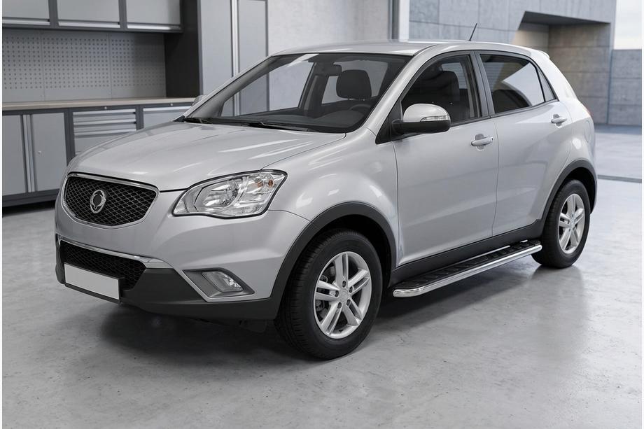 SsangYong Korando 2010-2019 Praguri Laterale Maydos V1 (2 buc, Aluminiu si Otel Inoxidabil) Image