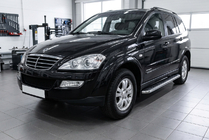 SsangYong Kyron 2005-2014 Praguri Laterale Maydos V1 (2 buc, Aluminiu si Otel Inoxidabil) foto 1