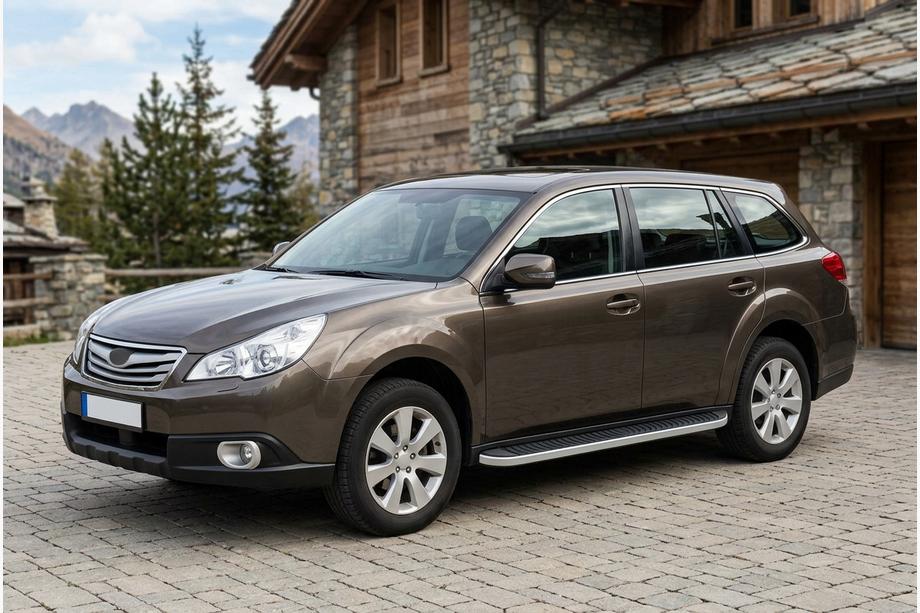 Subaru Outback 2009-2014 Praguri Laterale Tayga Grey (2 buc, Aluminiu) Image