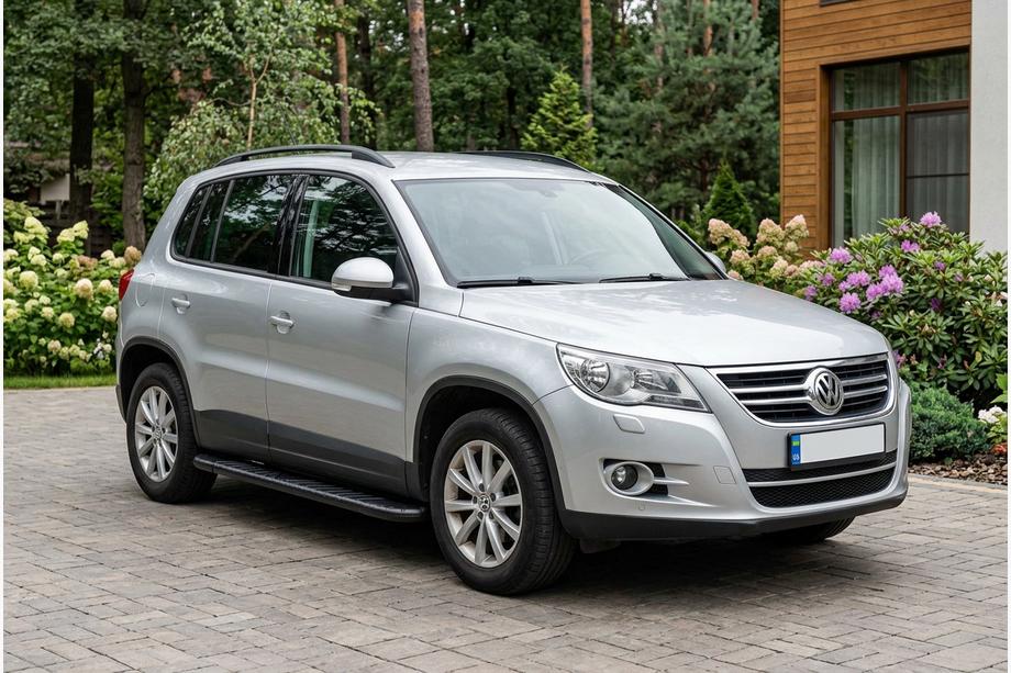 Volkswagen Tiguan 2007-2016 Praguri Laterale Bosphorus Black (2 buc, Aluminiu) Image