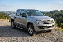 Volkswagen Amarok 2010-2022 Praguri Laterale Duru (2 buc, Aluminiu) foto 1
