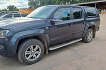 Volkswagen Amarok 2010-2022 Praguri Laterale Tayga Grey (2 buc, Aluminiu) foto 3