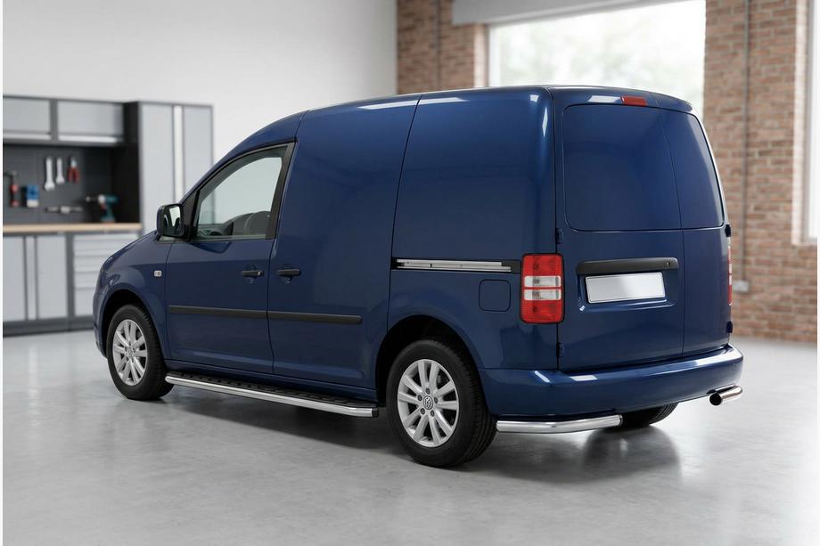 Volkswagen Caddy 2004-2010 Praguri Laterale Maydos V1 (2 buc, Aluminiu si Otel Inoxidabil) Image