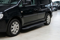 Volkswagen Caddy 2010-2015 Praguri Laterale Bosphorus Black (2 buc, Aluminiu) foto 1