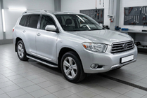Toyota Highlander 2008-2013 Praguri Laterale Tayga Grey (2 buc, Aluminiu) foto 1