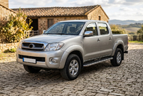 Toyota Hilux 2006-2015 Praguri Laterale Maydos V1 (2 buc, Aluminiu si Otel Inoxidabil) foto 1