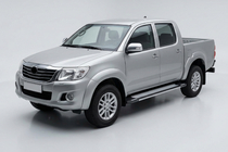 Toyota Hilux 2006-2015 Praguri Laterale Rainbow (2 buc, Aluminiu) foto 1