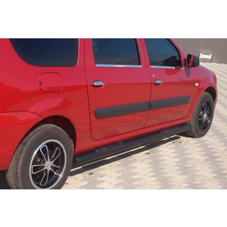Bare Laterale Black (2 buc, Otel Inoxidabil) Dacia Logan MCV 2004-2014 foto 2