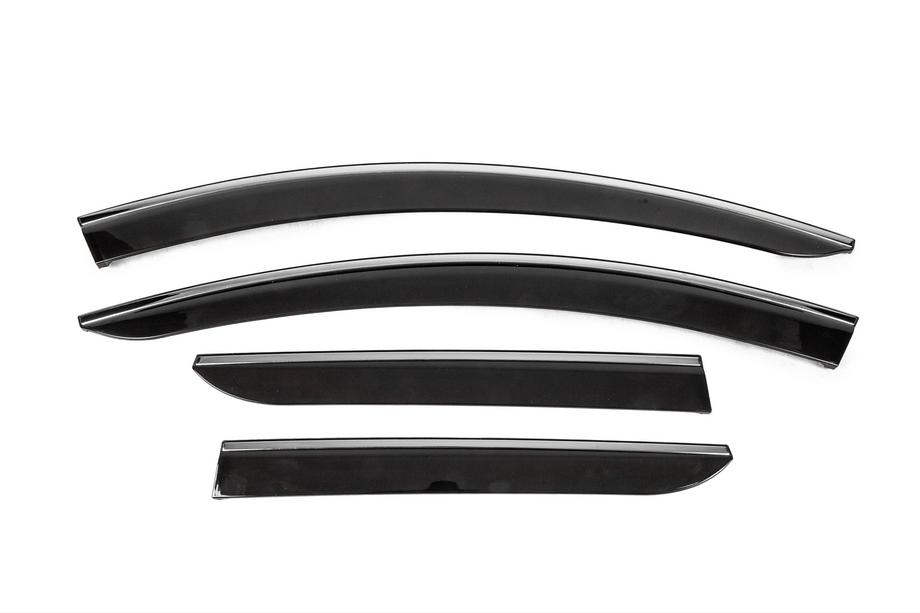 Renault Duster 2018-2024 Deflectoare geamuri cu ornament cromat (4 buc, Sunplex Chrome) Foto 1