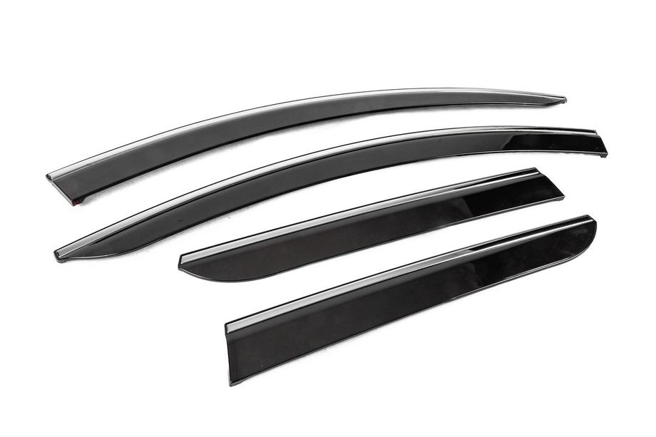 Renault Duster 2018-2024 Deflectoare geamuri cu ornament cromat (4 buc, Sunplex Chrome) Foto 3