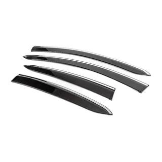 Deflectoare geamuri cu ornament cromat (4 buc, Sunplex Chrome) Fiat Linea 2006-2018 foto 2