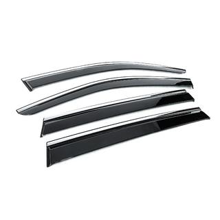 Deflectoare geamuri cu ornament cromat Niken Luxury (4 buc) foto 3