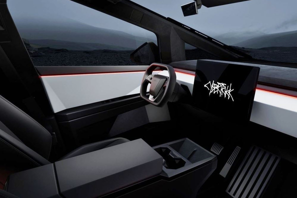 Review Tesla Cybertruck: Pickup Electric Futuristic Fotografie 5