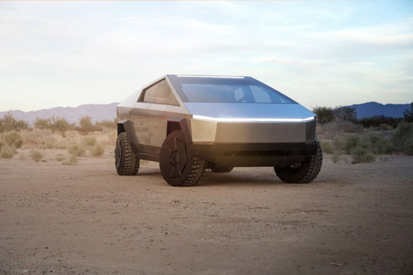 Review Tesla Cybertruck: Pickup Electric Futuristic Fotografie 3