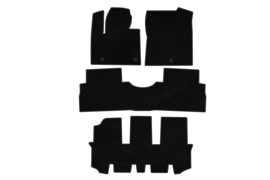 Hyundai Santa Fe 4 2018-2023 Covorase textile Premium (3 randuri, Negru) Image