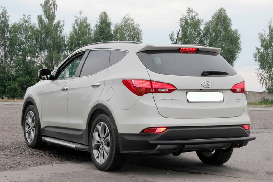 Hyundai Santa Fe 3 2012-2018 Bara Spate AK002 Negru (Otel Inoxidabil) Foto 2