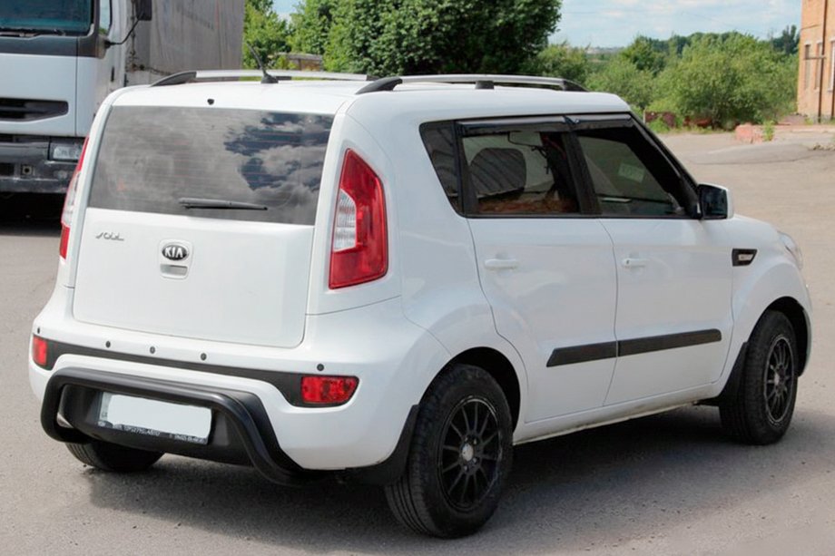 Kia Soul I 2008-2013 Bara Spate AK002 Neagra (Otel Inoxidabil) Foto 2