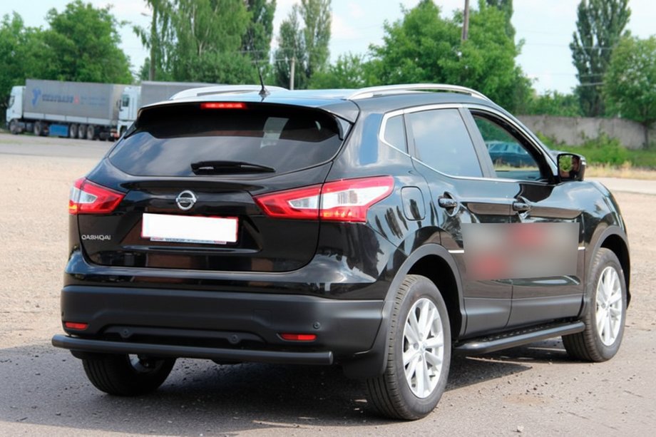 Nissan Qashqai 2014-2021 Bara Spate AK002 Neagra (Otel Inoxidabil) Foto 1