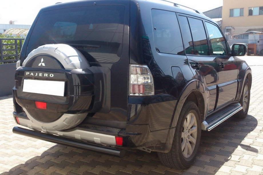 Mitsubishi Pajero Wagon III 1999-2006 Bara Spate AK002 Negru (Otel Inoxidabil) Foto 3