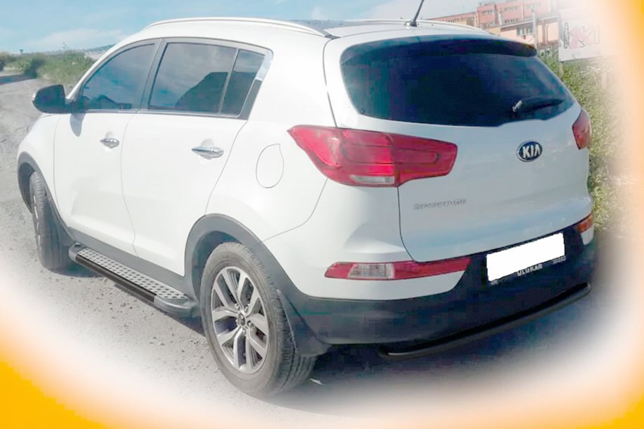 Kia Sportage 2010-2015 Bara Spate AK002-1 Negru (Otel Inoxidabil) Foto 3