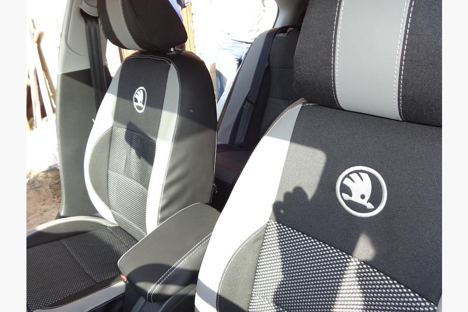 Skoda Octavia II A5 2006-2010 Huse Auto (Piele Ecologica↗Textil, Premium) Foto 10