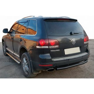 Protectie spate AK002 Negru (2 buc, inox) Volkswagen Touareg 2002–2010 foto 1