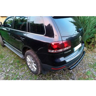 Protectie spate AK002 Negru (2 buc, inox) Volkswagen Touareg 2002–2010 foto 2