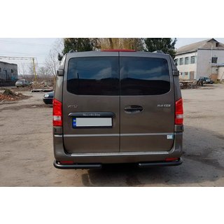 Protectie Colt Spate AK003 Negru (Otel Inoxidabil) Mercedes Vito/V-class W447 2014- foto 3