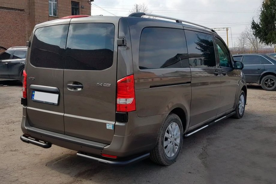Mercedes Vito/V-class W447 2014- Protectie Colt Spate AK003 Negru (Otel Inoxidabil) Foto 2