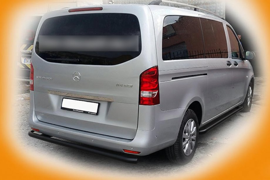 Mercedes Vito/V-class W447 2014- Protectie Colt Spate AK003 Negru (Otel Inoxidabil) Foto 4
