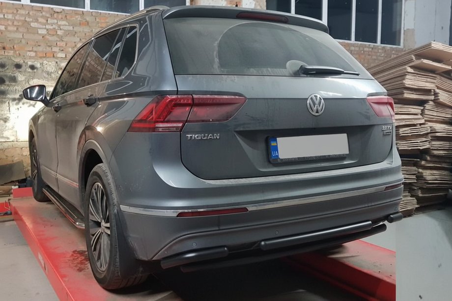 Volkswagen Tiguan 2016-2023 Protectie Spate AK001-2 Negru (Otel Inoxidabil) Foto 2