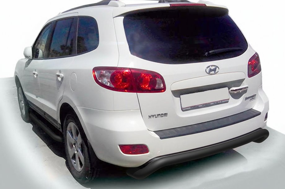 Hyundai Santa Fe 2 2006-2012 Bara Spate AK007 Negru (Otel Inoxidabil) Foto 1