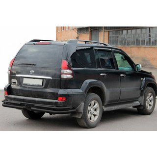 Bare Duble Spate AK003-1 Negru (2 buc, Otel Inoxidabil) Toyota Land Cruiser Prado 120 2002-2009 foto 1