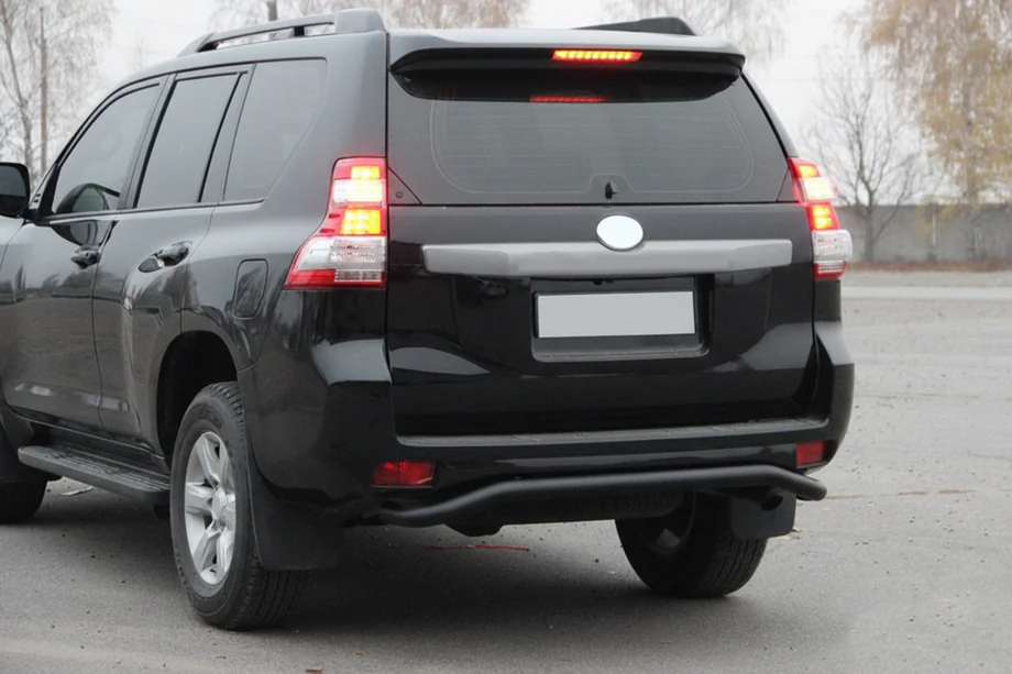 Toyota Land Cruiser Prado 150 2009-2023 Bara Spate AK008 Negru (Otel Inoxidabil) Foto 1