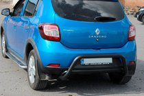 Renault Sandero 2013-2022 Bara Spate AK007 Negru (Otel Inoxidabil) foto 6