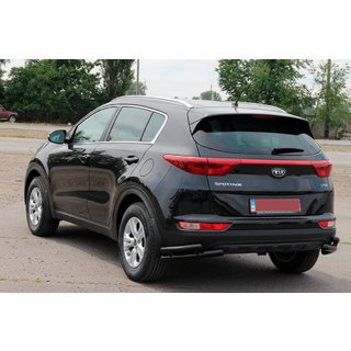 Protectie Spate Colt Dublu AK003 Dublu Negru (Otel Inoxidabil) Kia Sportage 2015-2021 foto 3