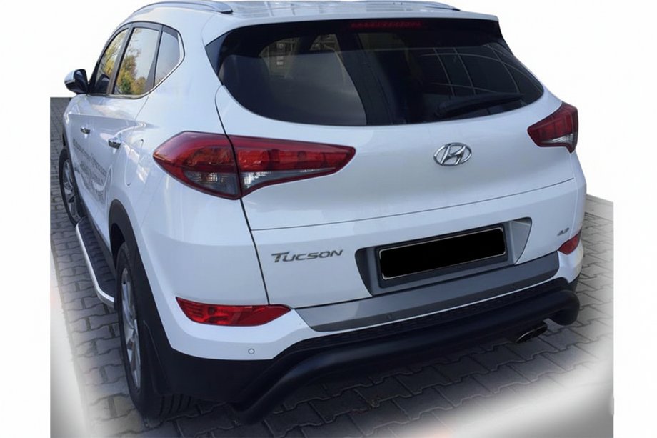 Hyundai Tucson TL 2016-2021 Bara Spate AK007 Negru (Otel Inoxidabil) Image