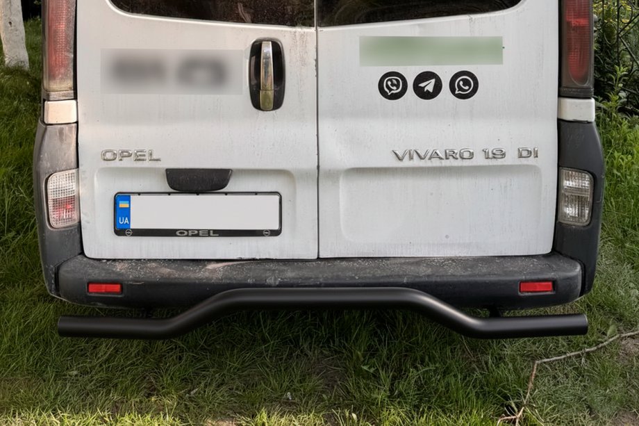 Opel Vivaro 2001–2015 Protectie Spate AK006 Negru (Otel Inoxidabil) Image