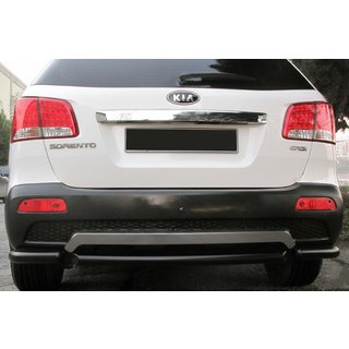 Bare colturi spate cu sectiune centrala AK007-3 Negru (2 buc, inox) Kia Sorento II XM 2009-2014 foto 1