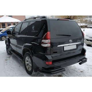 Bare Duble Spate AK003-2 Negru (2 buc, Otel Inoxidabil) Toyota Land Cruiser Prado 120 2002-2009 foto 3