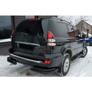 Bare Duble Spate AK003-2 Negru (2 buc, Otel Inoxidabil) Toyota Land Cruiser Prado 120 2002-2009 foto 1