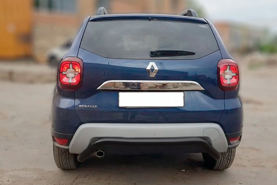 Dacia Duster 2018-2024 Protectie Spate AK007 Negru (Otel Inoxidabil) Foto 2