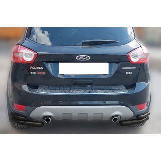 Colturi duble spate AK003-double Negru (2 buc, inox) foto 1