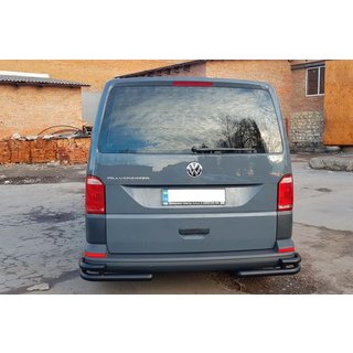 Bare colt spate AK003-Double Black (2 buc, inox) Volkswagen T6 2015-2024 foto 3
