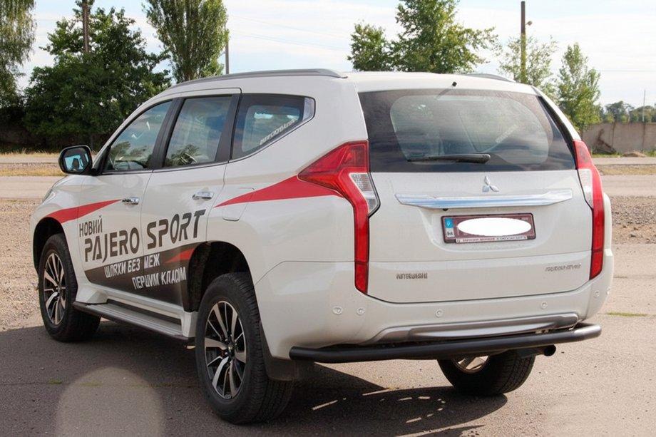 Mitsubishi Pajero Sport 2015- Protectie Spate AK005 Negru (Otel Inoxidabil) Foto 2