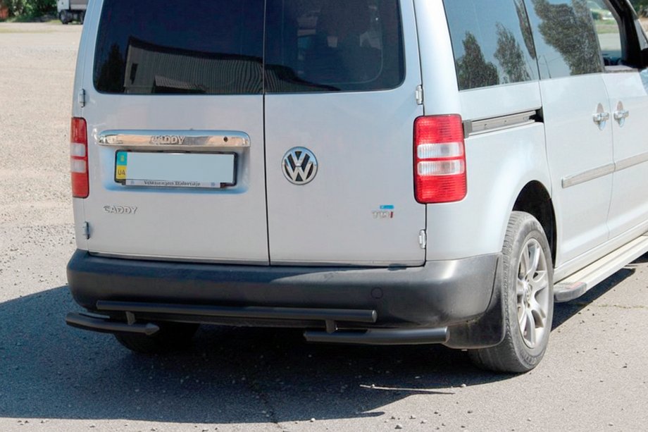 Volkswagen Caddy 2004-2010 Bara spate AK003-2 Negru (2 buc, Otel inoxidabil) Image