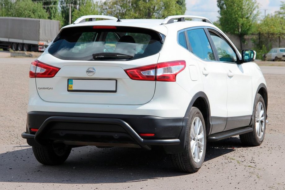 Nissan Qashqai 2014-2021 Bara Spate AK007-Plus Negru (Otel Inoxidabil) Foto 3