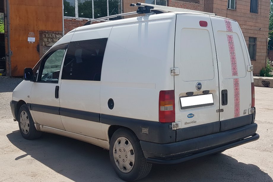 Fiat Scudo 1996-2007 Protectie Spate AK005 Negru (Otel Inoxidabil) Foto 2